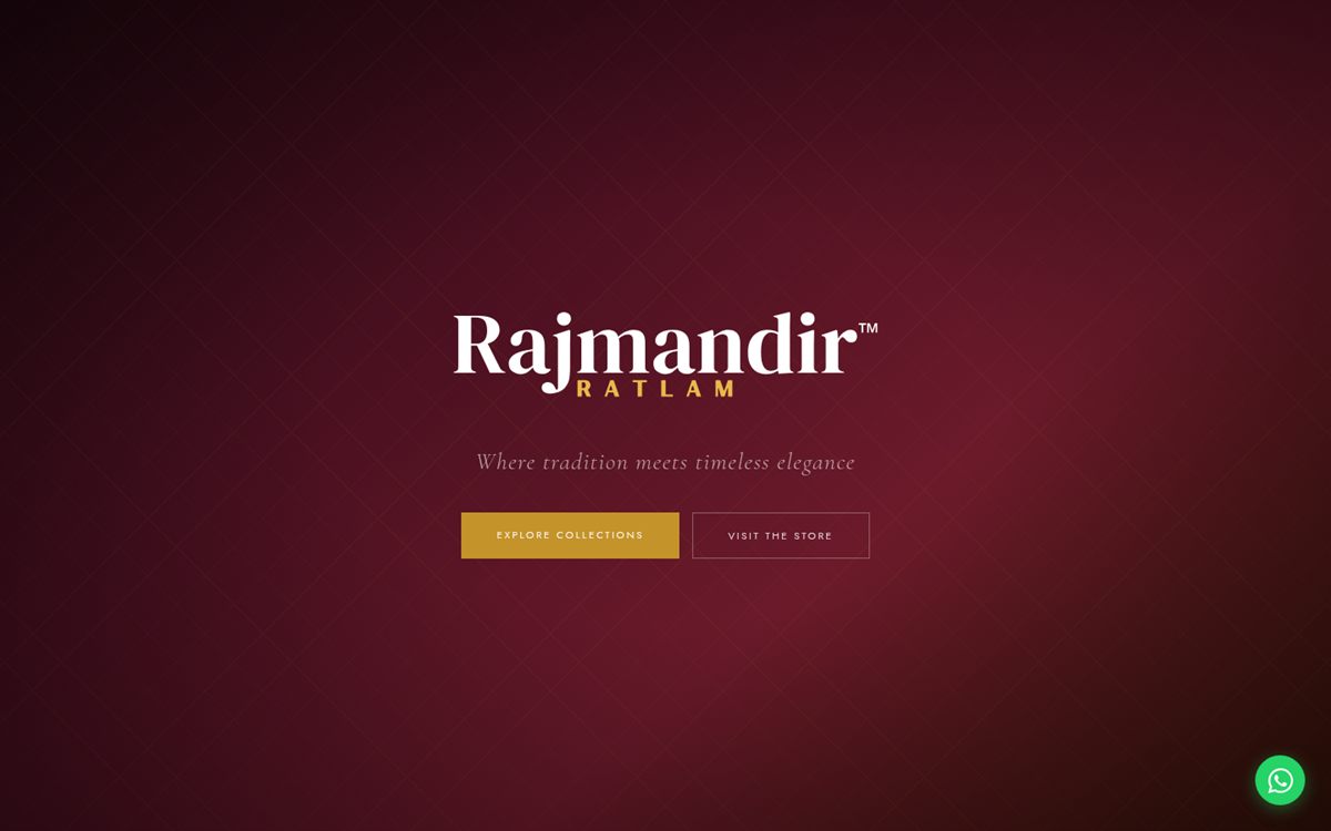Rajmandir Ratlam website homepage designed by OrbitalTech Studio